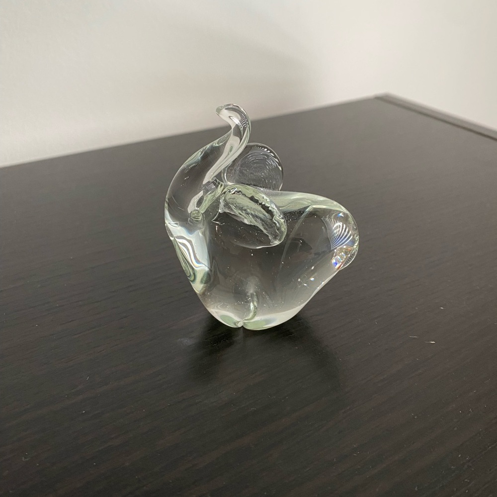 Glass Elephant Figurine